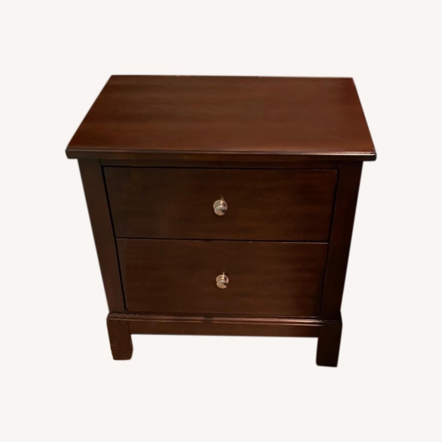 Raymour & Flanigan Wood Nightstand With Drawers - image-0