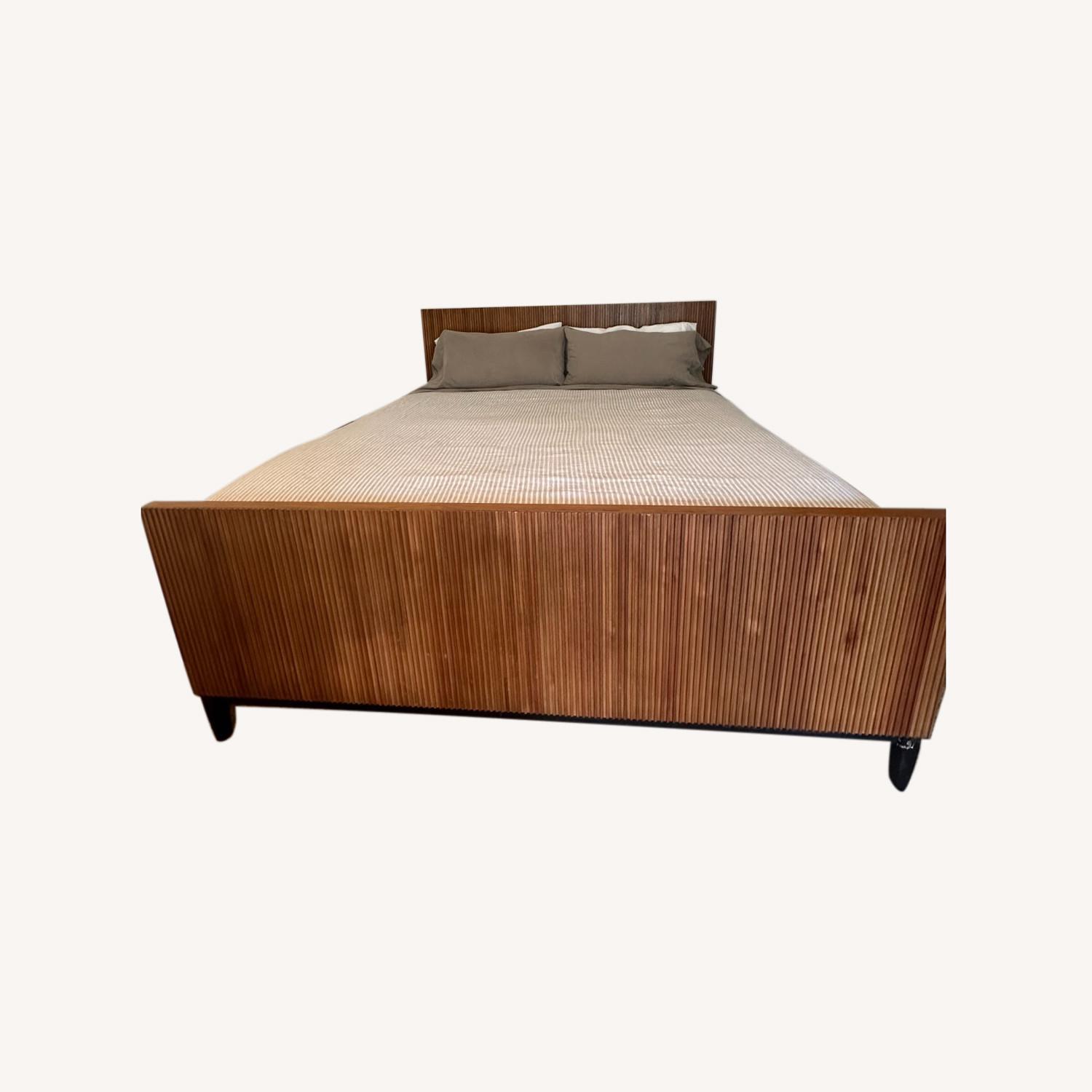 West Elm Reede King Bed Walnut - image-0