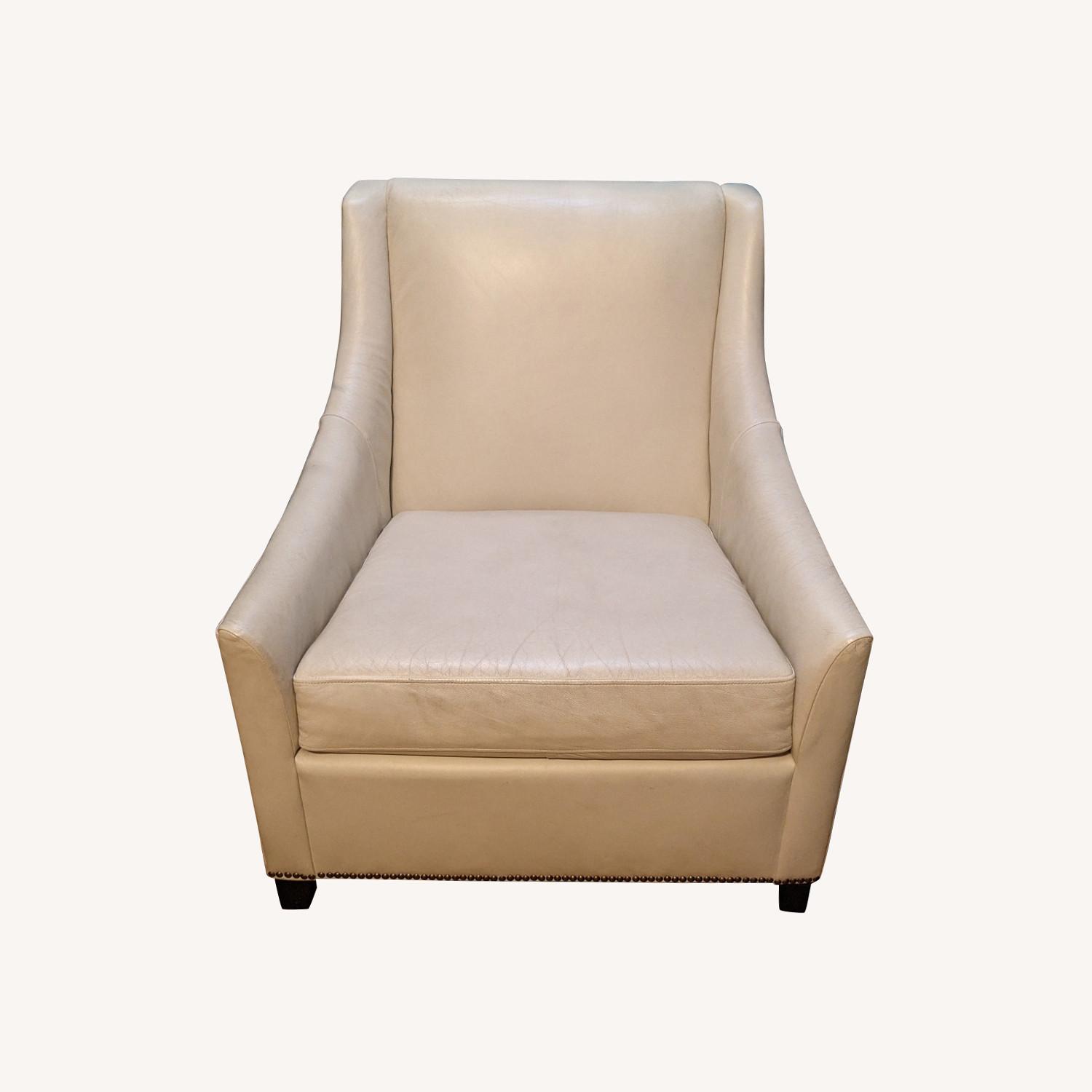 West Elm Ivory Sweep Armchair - image-0
