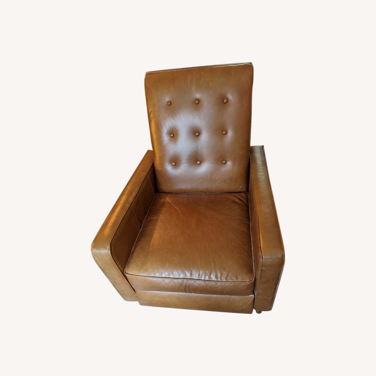 West Elm Leather Recliner AptDeco