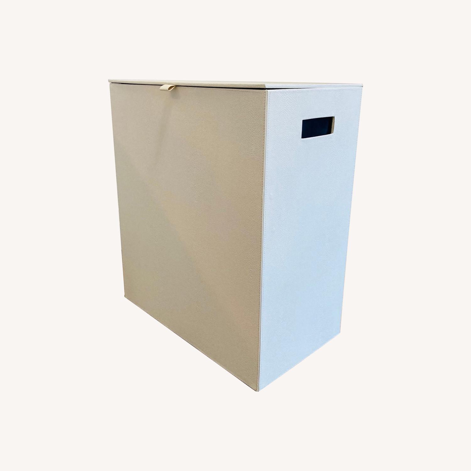 CB2 Ivory Shagreen Hamper - image-0