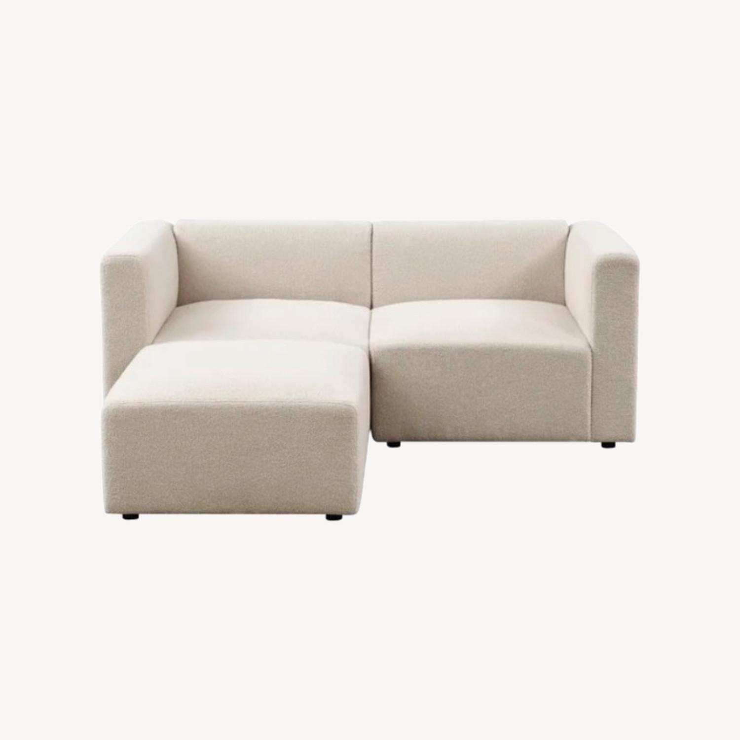 Wayfair Ebern Designs Almond Sherpa Couch - image-0