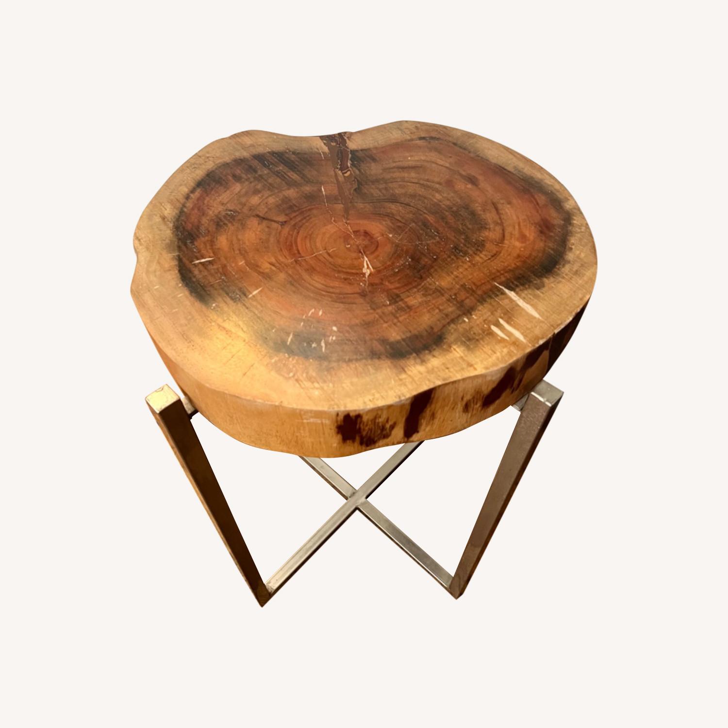 Wooden Bar Stools with Metal Legs AptDeco