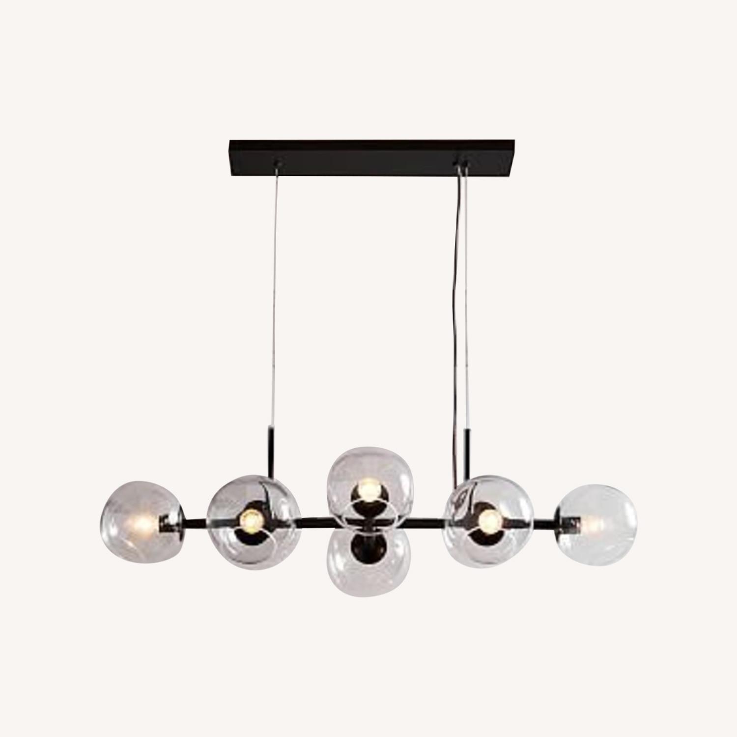 West Elm Glass Chandelier in Bronze - image-4