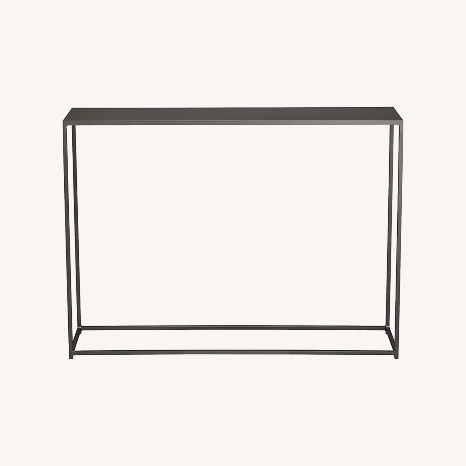 CB2 Mill Grey Metal Console Tables - image-0