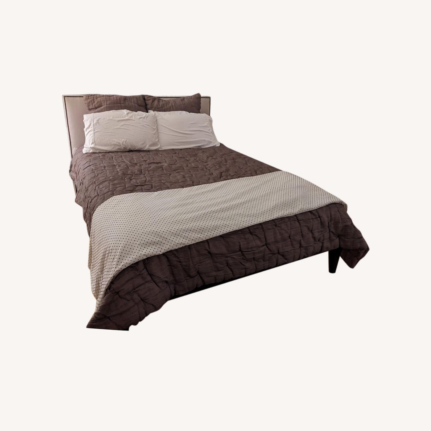 West Elm Queen Headboard & Bed Frame AptDeco