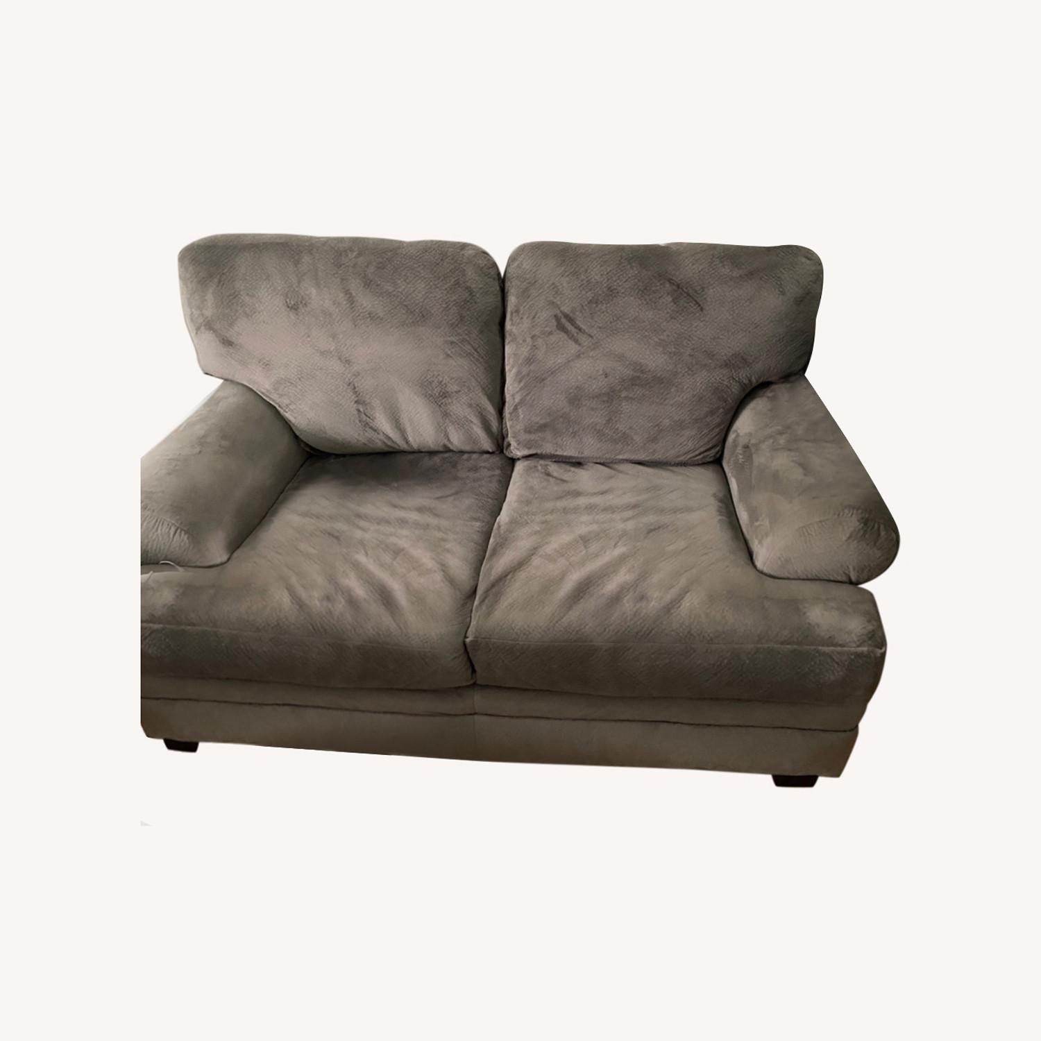 Albany Industries Grey Loveseat - image-0