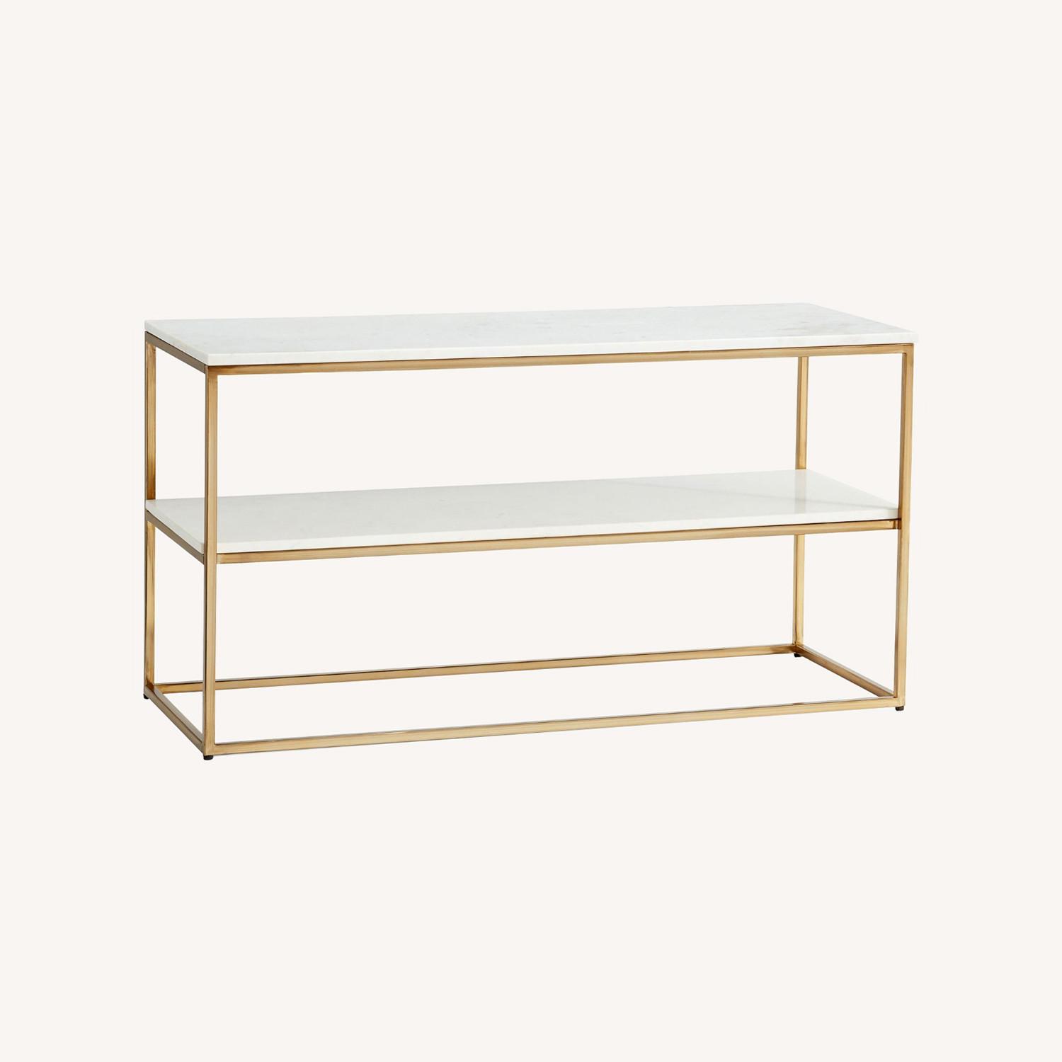 Pottery Barn Delaney Marble Media Console - image-0