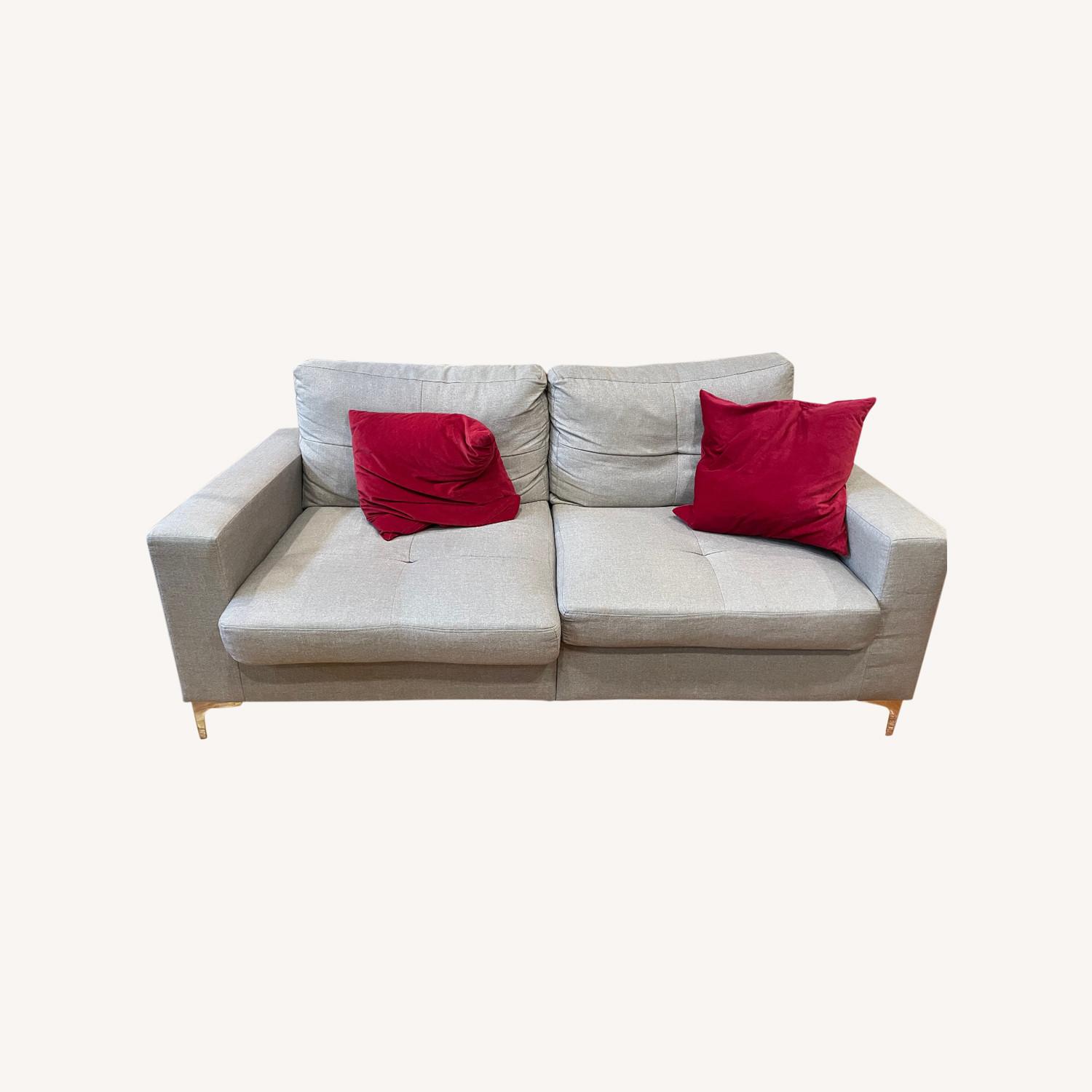 Grey Two Seat Couch - image-0