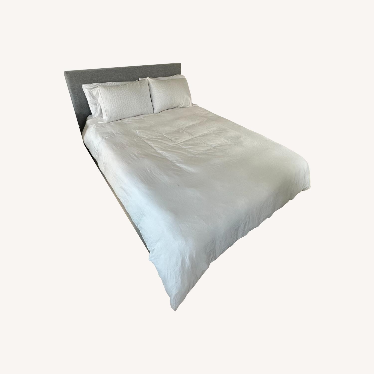 Silk & Snow Queen Size Bed Frame - image-0