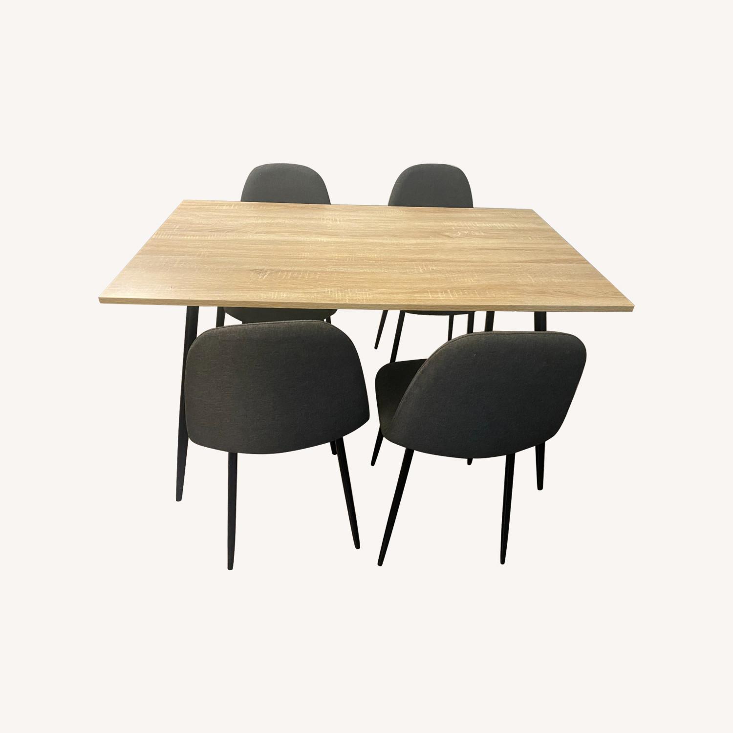 Wayfair Wood Dining Table with 4 Chairs - image-0