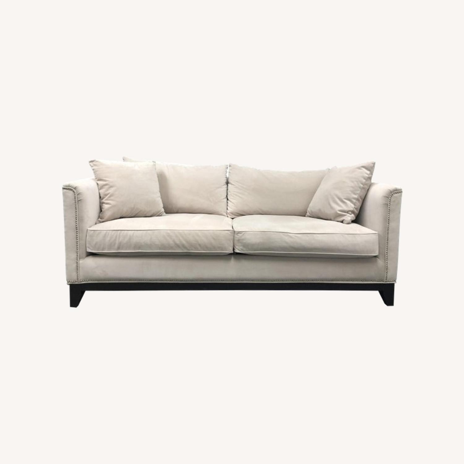 Z Gallerie Pauline Pearl Microfiber Sofa AptDeco