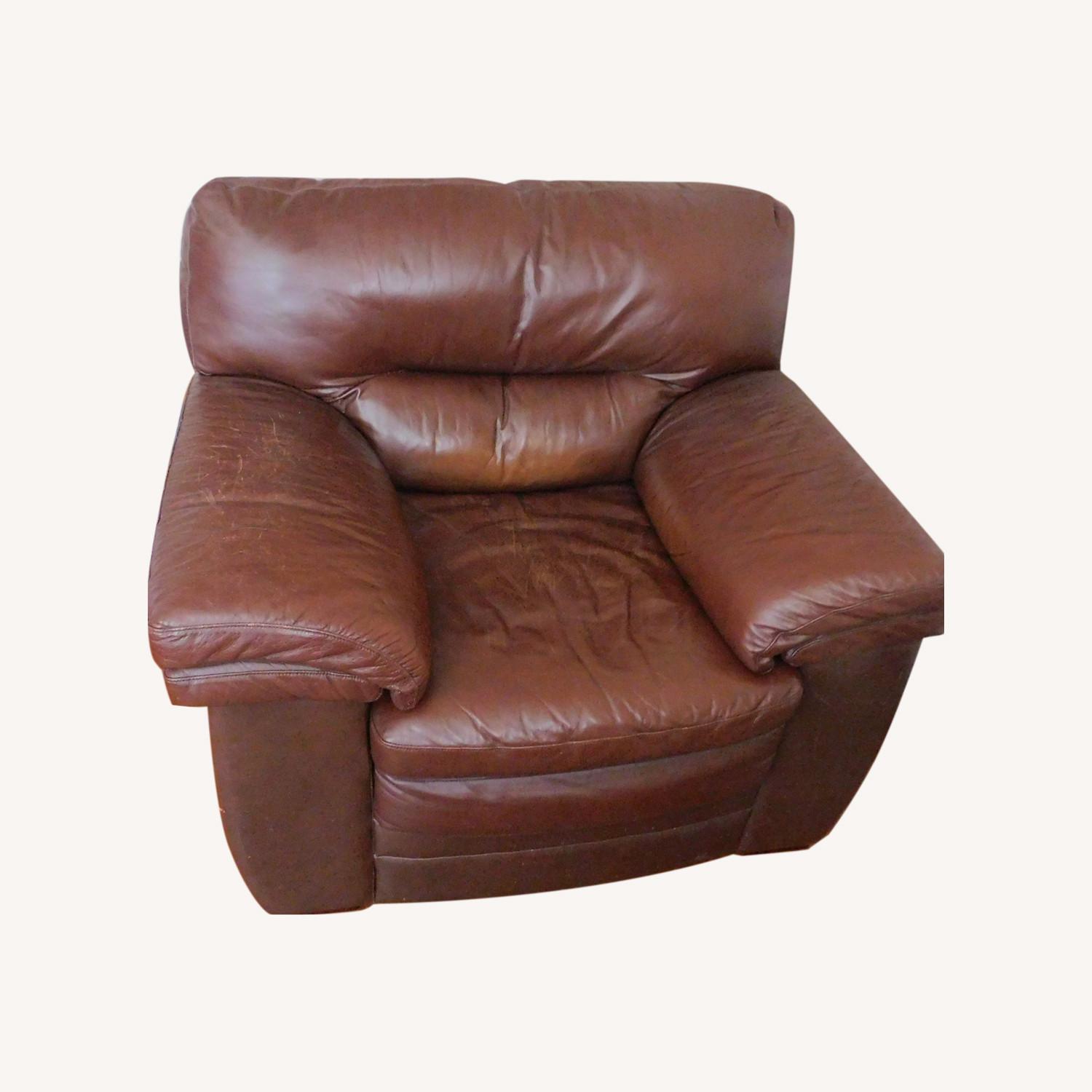 Single Leather Armchair - image-0