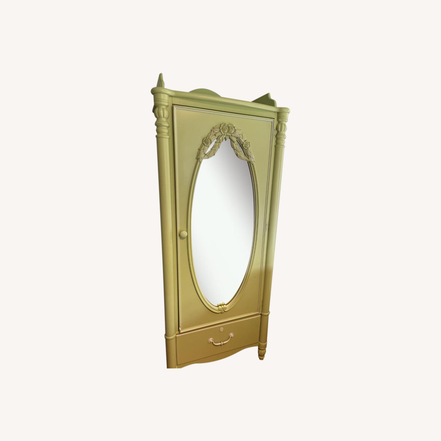 Stanley Furniture Mint Green Mirrored Armoire - image-0