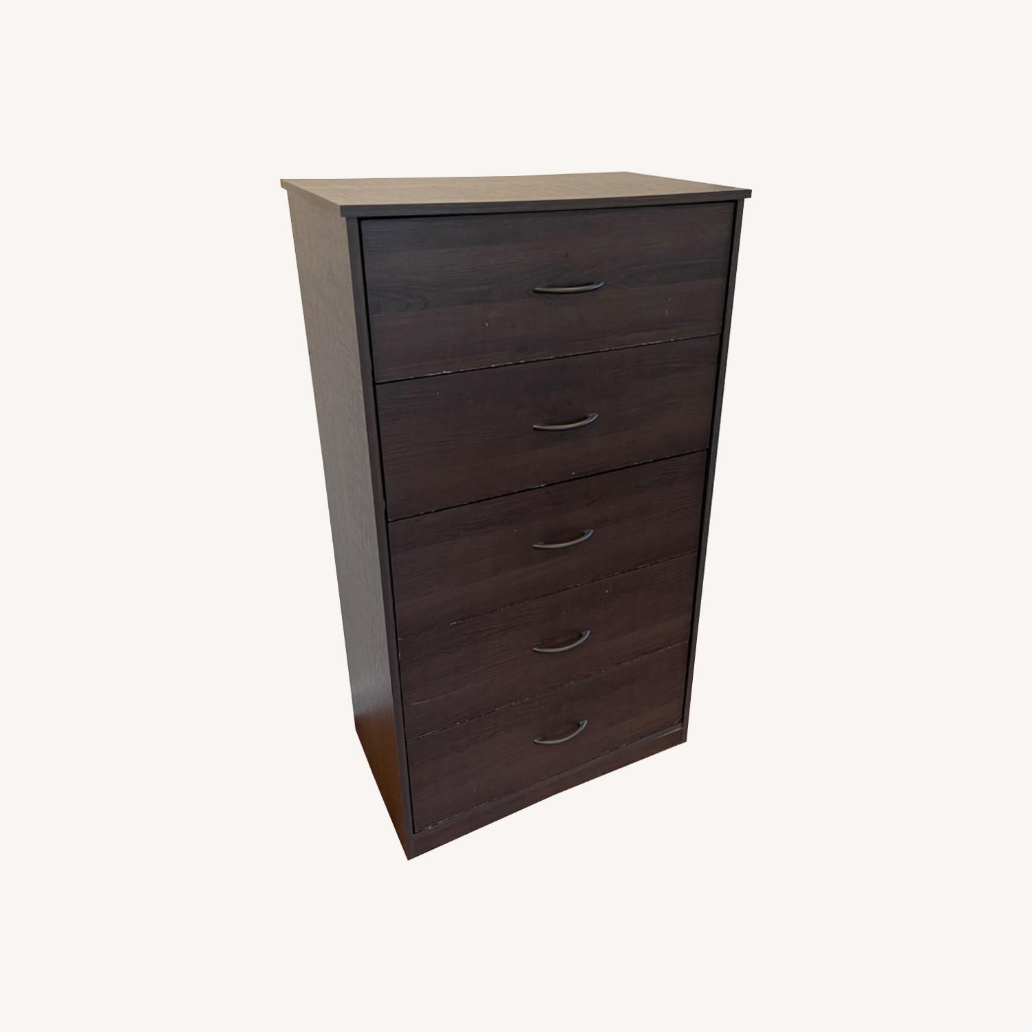 Walmart Mainstays Classic 5 Drawer Dresser Espresso AptDeco