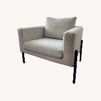 IKEA KOARP Light Grey Armchair - AptDeco