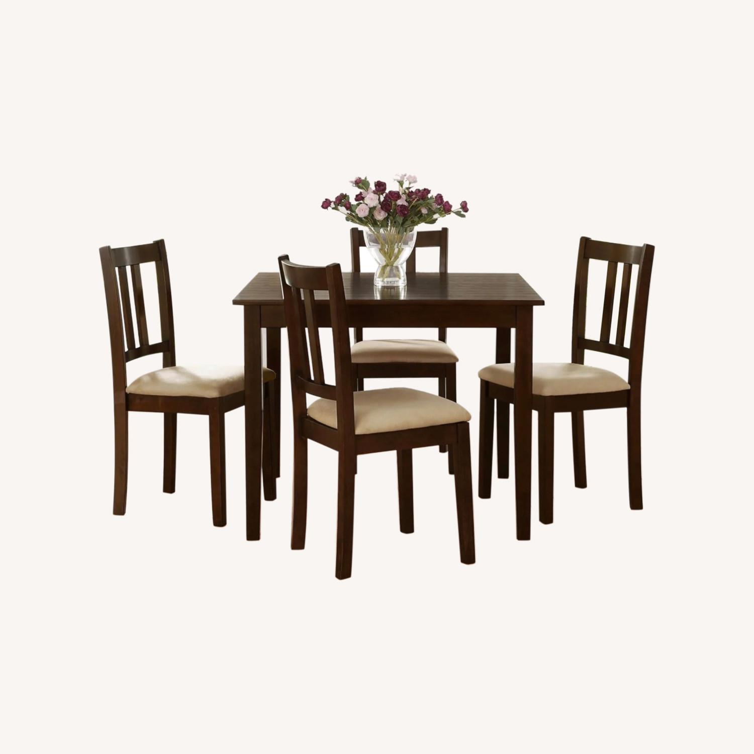 DHP Redmond 5Piece Traditional Dining Set brown AptDeco