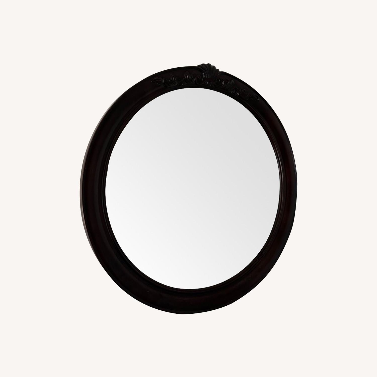 Divine Wood Furniture Circle Wall Mirror AptDeco