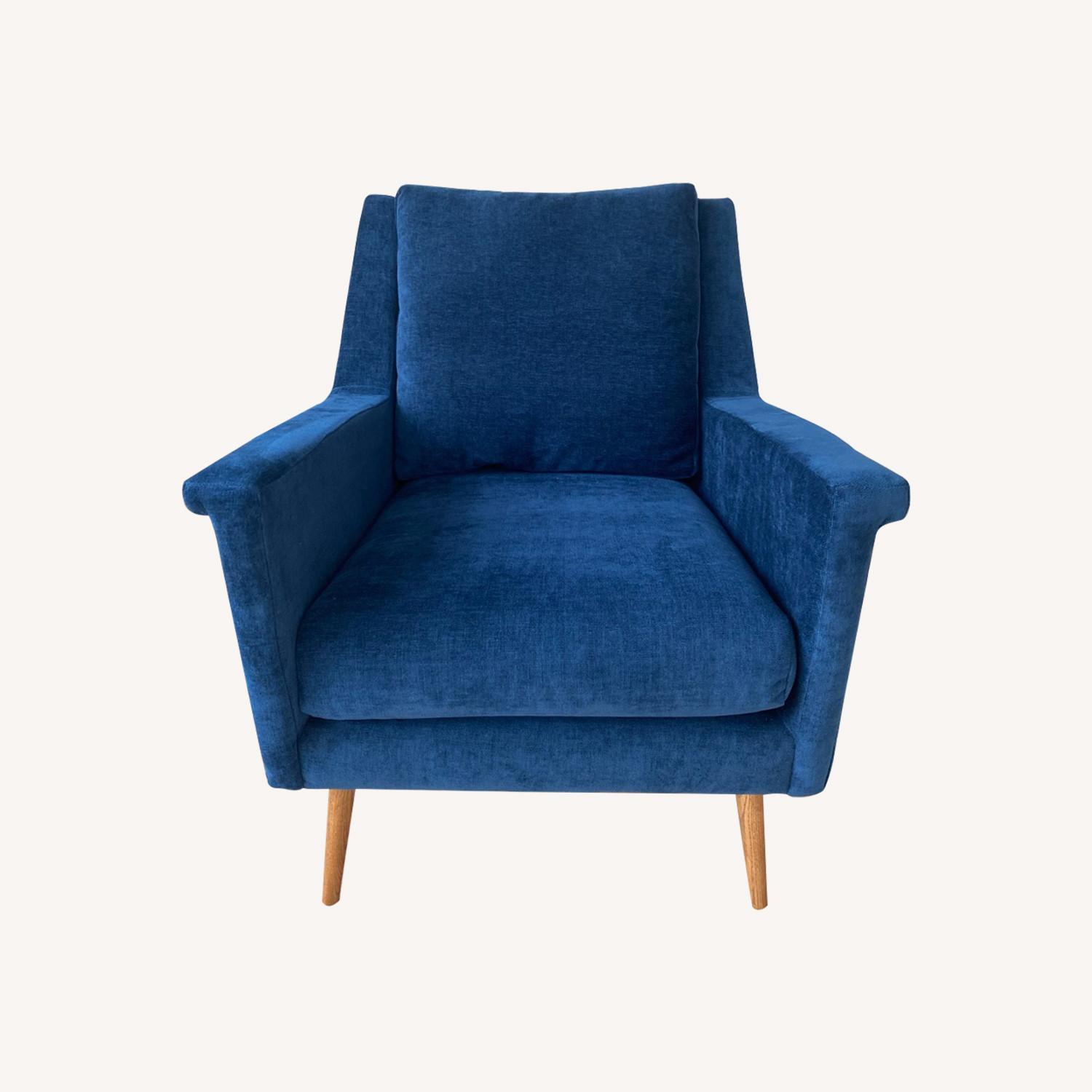 West Elm Carlo Mid Century Chair Wood Legs - image-0