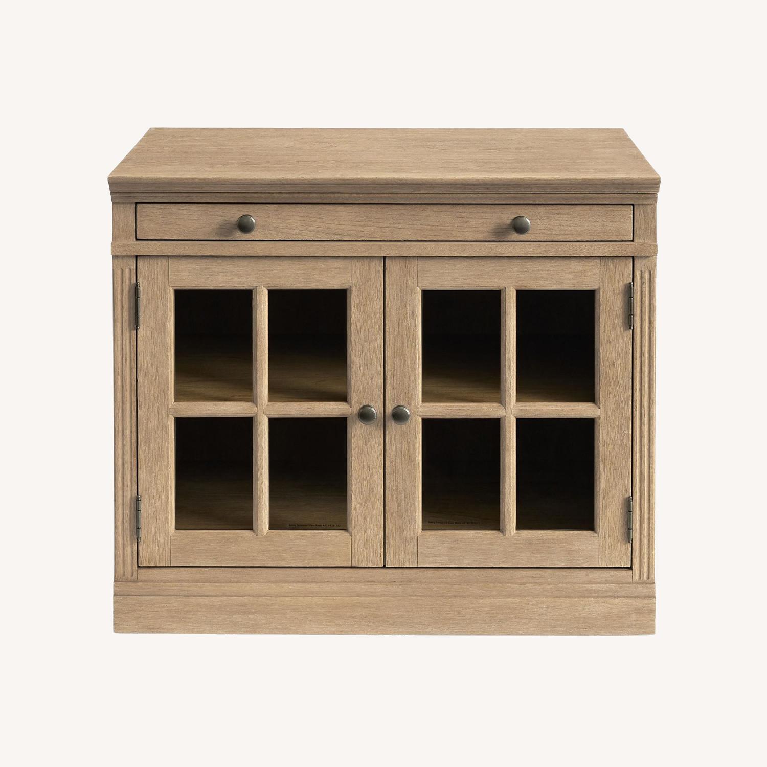 Pottery Barn Livingston Glass Double Door Cabinet - image-0