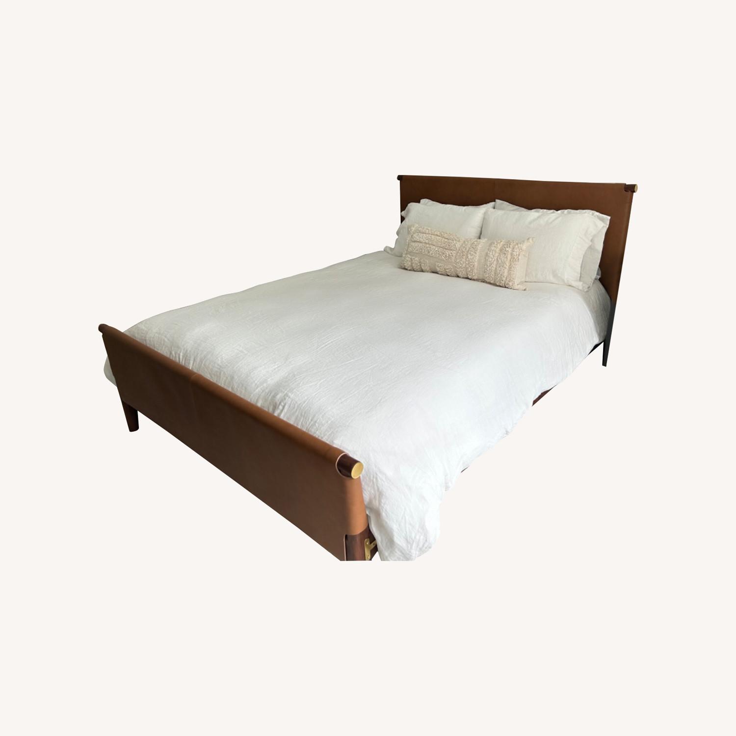 CB2 Curator Queen Leather Bed AptDeco