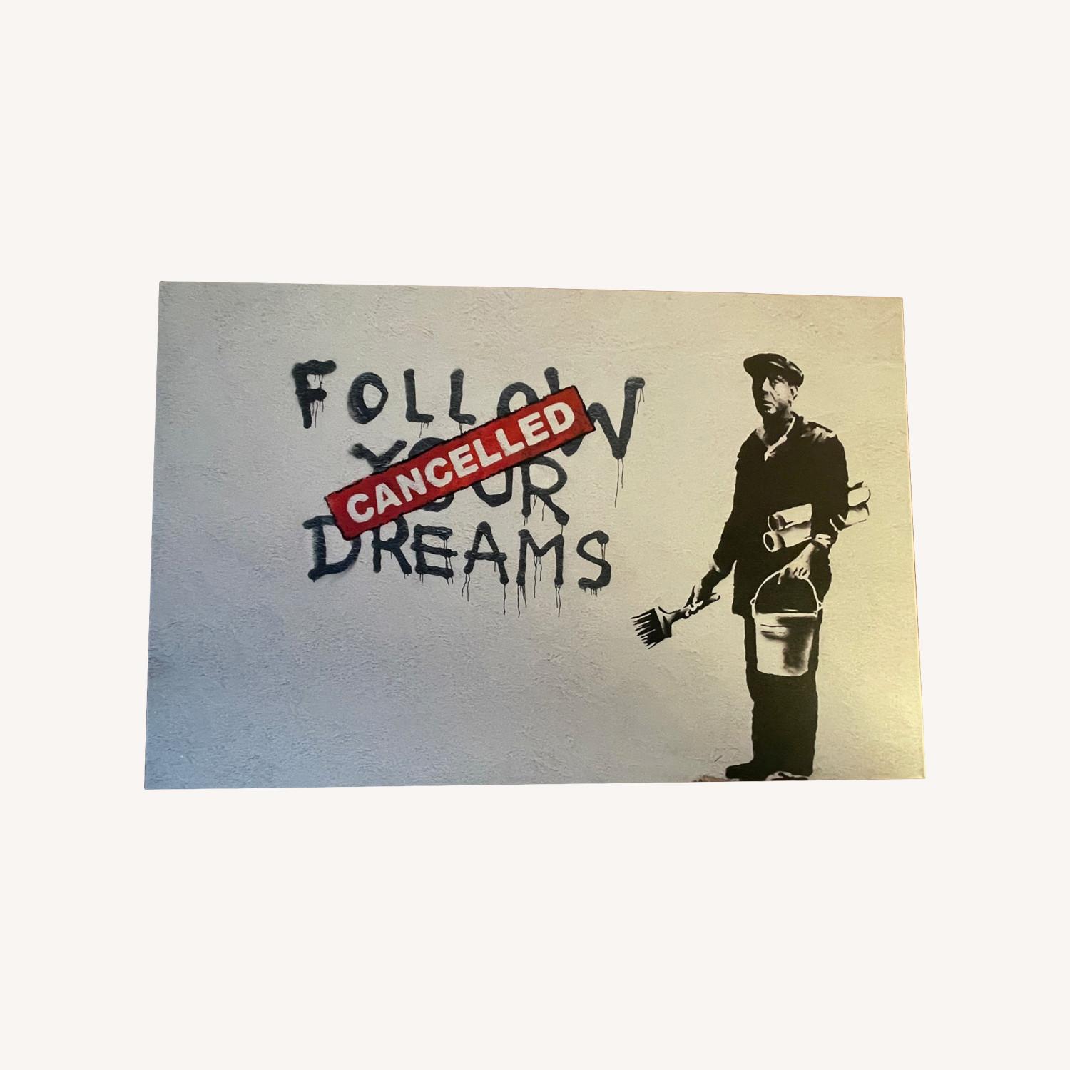 Banksy Dreams Cancelled on Canvas - image-0