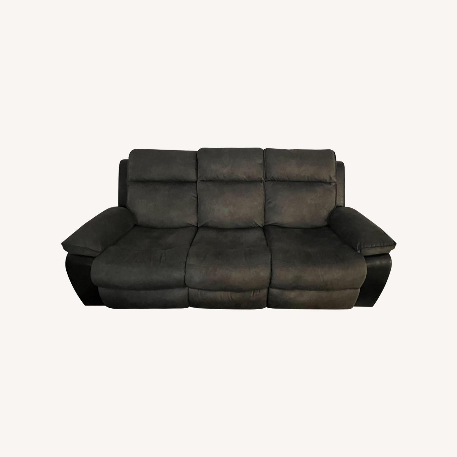 Ashley Furniture Grey Manual Reclining Sofa - image-0