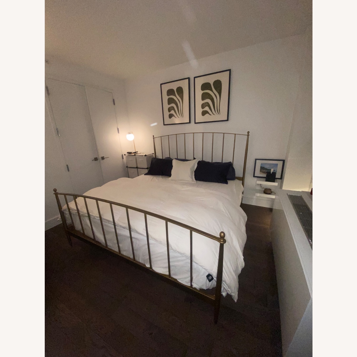Crate & Barrel Mason Brass King Bed - image-6