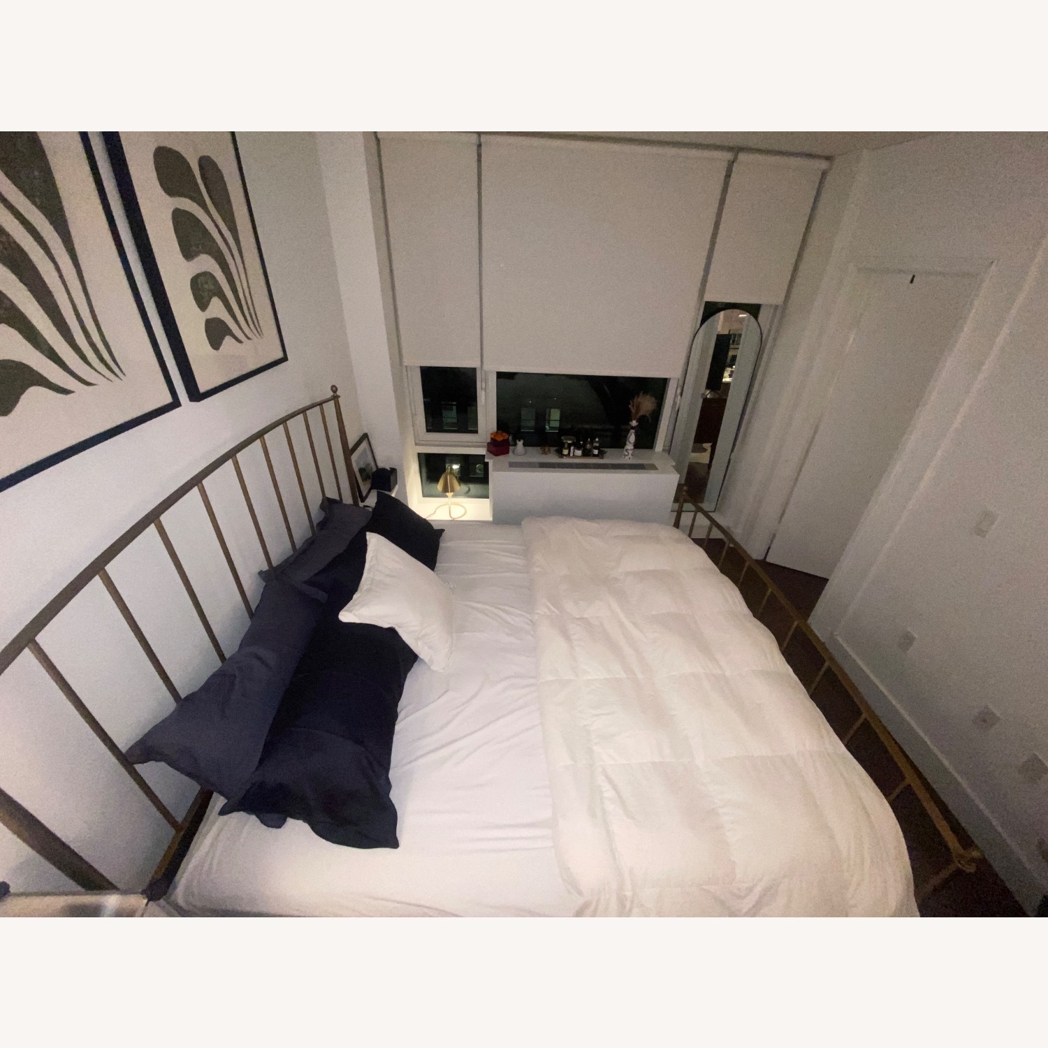 Crate & Barrel Mason Brass King Bed - image-8