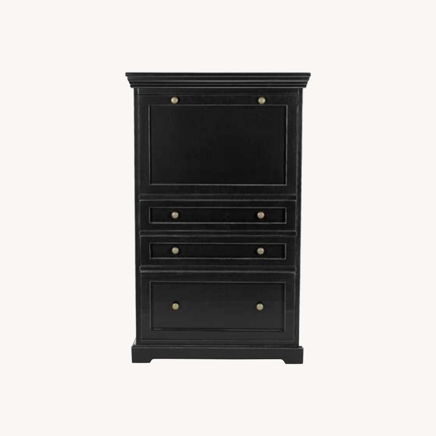 Ballard Designs Black Eastman Secretary Desk AptDeco