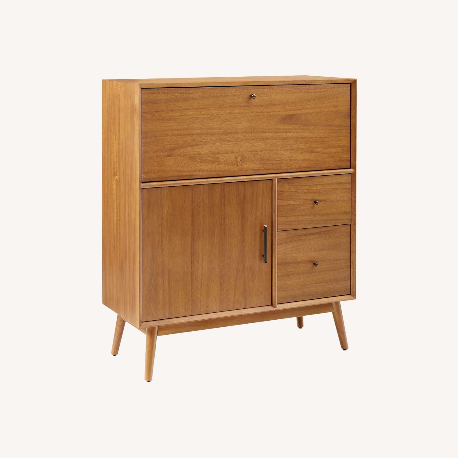 West Elm Mid-Century Secretary Desk (38") - image-0