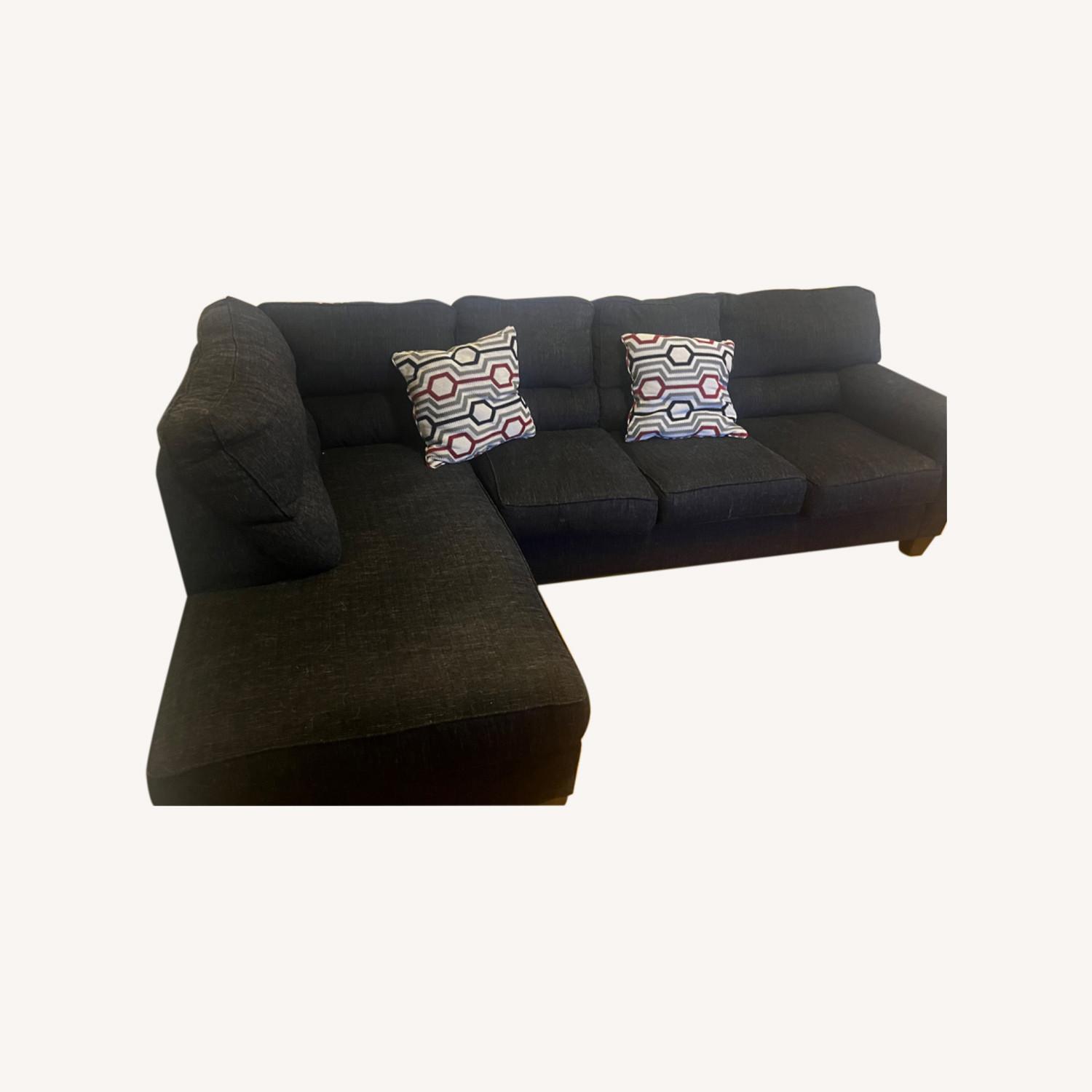 Black Sectional Couch AptDeco