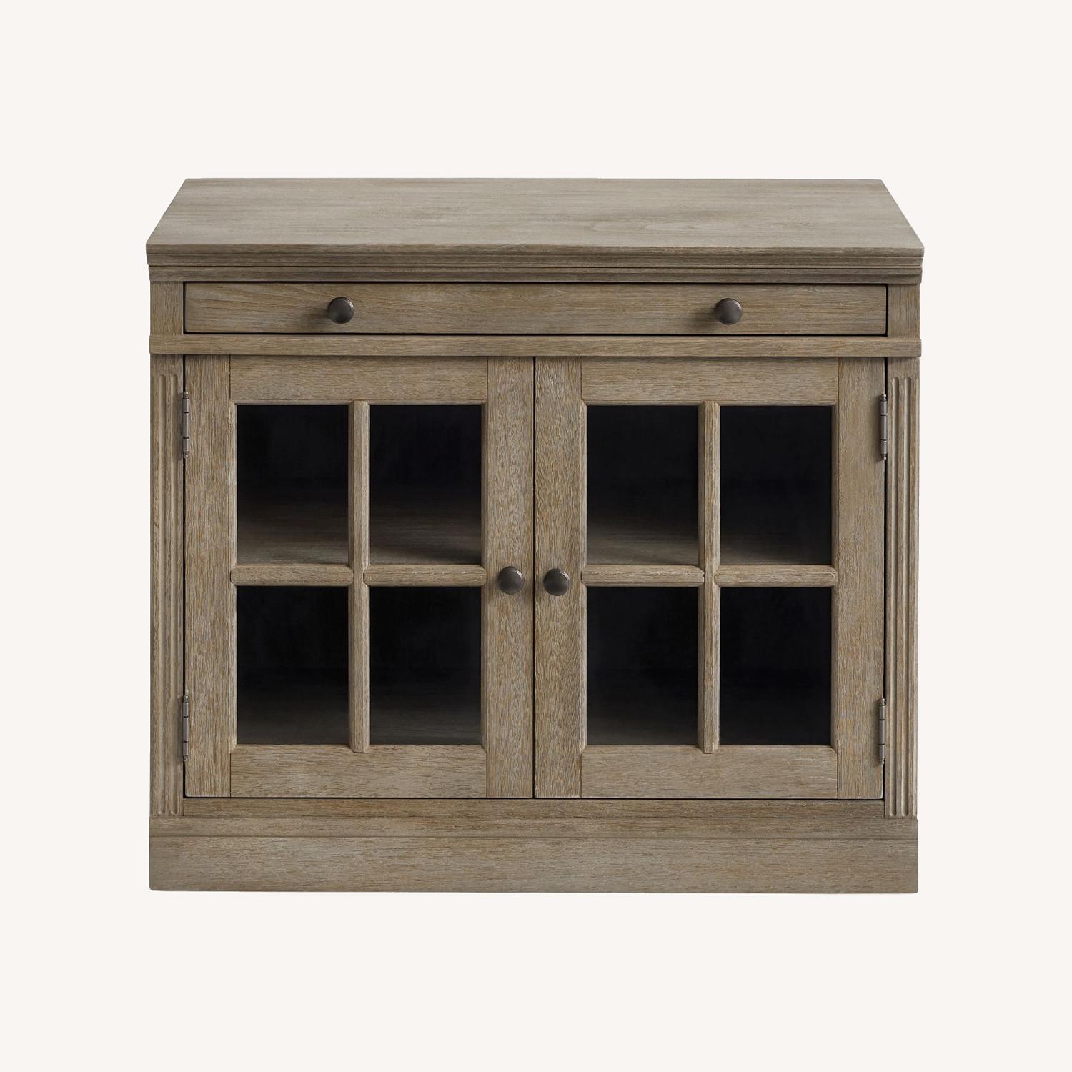 Pottery Barn Livingston Glass Double Door Cabinet - image-0