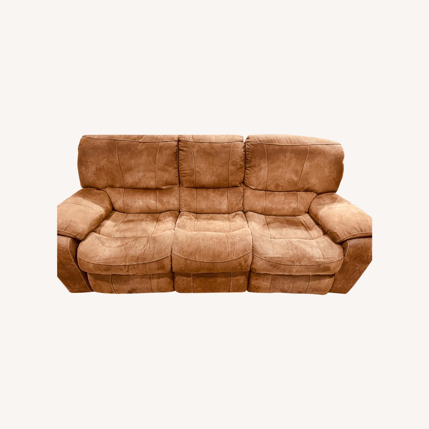 Rooms To Go Brown Recliner Sofa - image-0