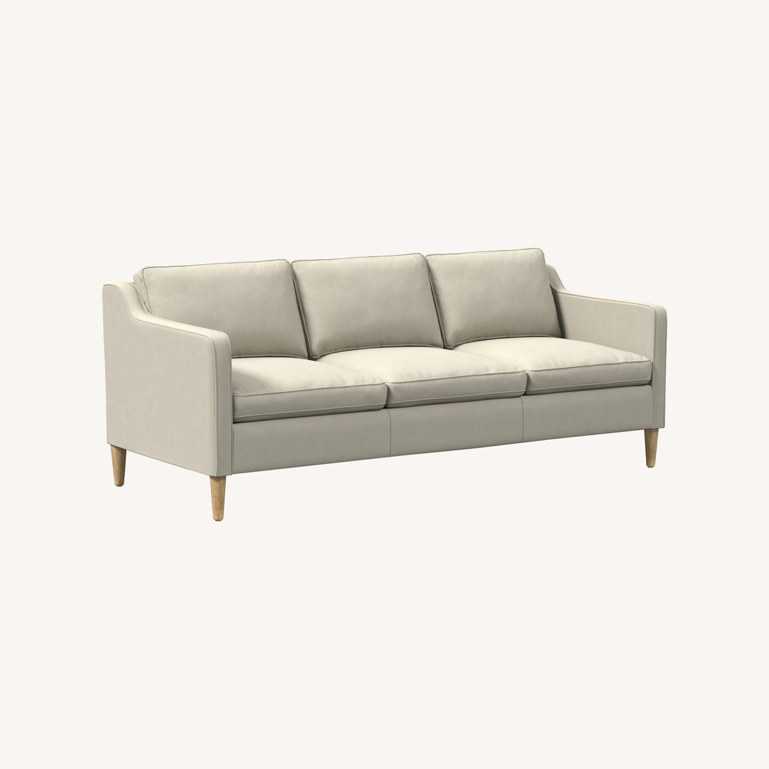West Elm Hamilton Leather Sofa 81" AptDeco