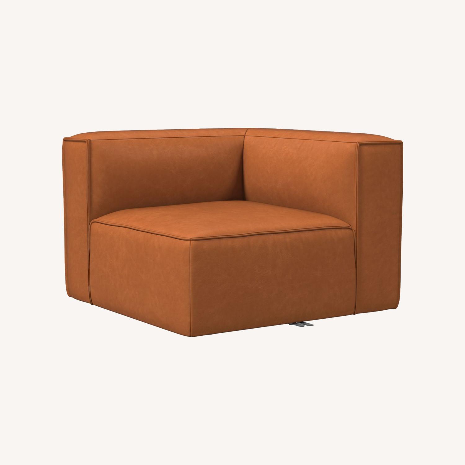 West Elm Remi Modular Leather Corner - image-0