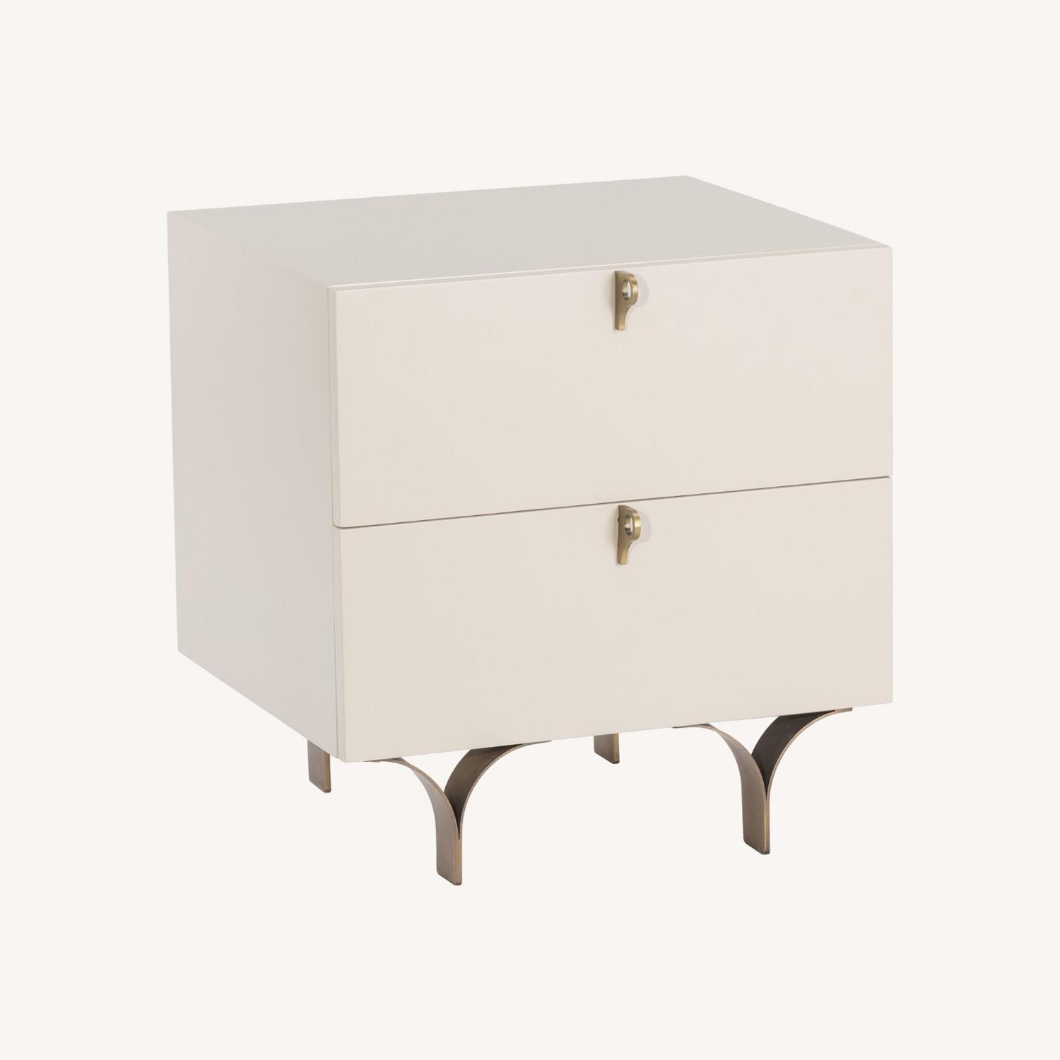 West Elm Split Leg 2-Drawer Nightstand - image-0