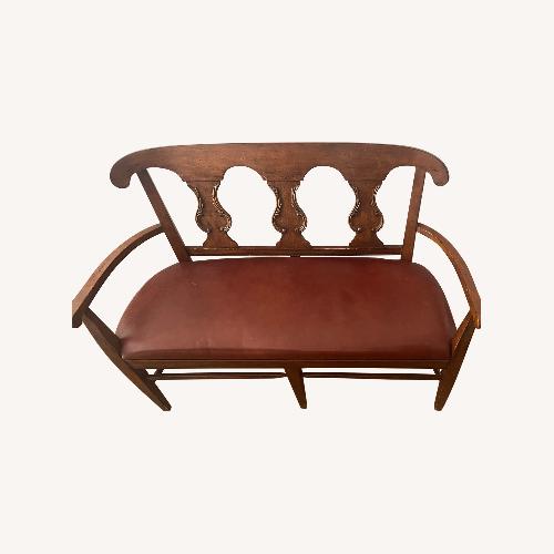 CB2 Leather Director Bench AptDeco