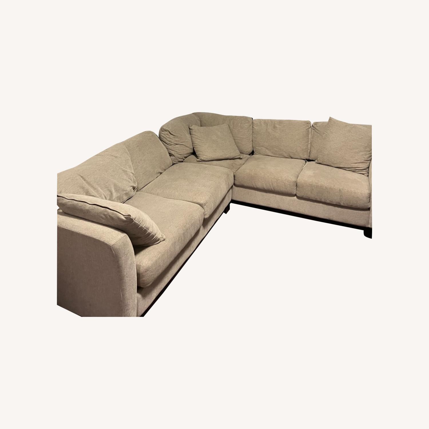Macy's Light Gray Sectional - image-0
