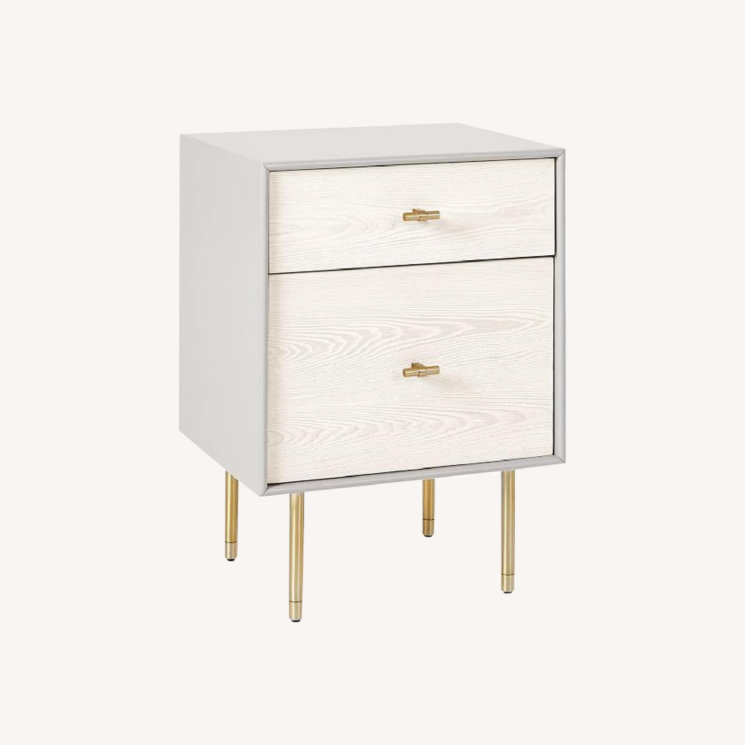 West Elm Modernist Wood & Lacquer Nightstand (19") - image-0