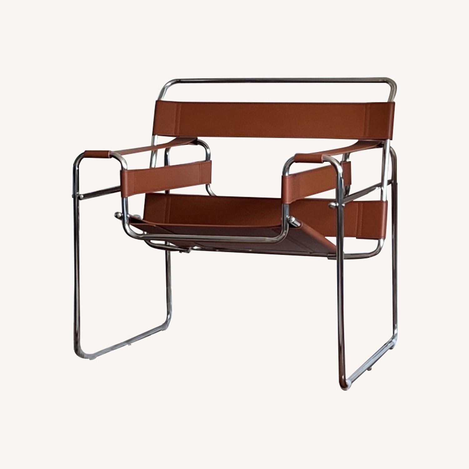 Torvehallerne Leather Accent Armchair AptDeco