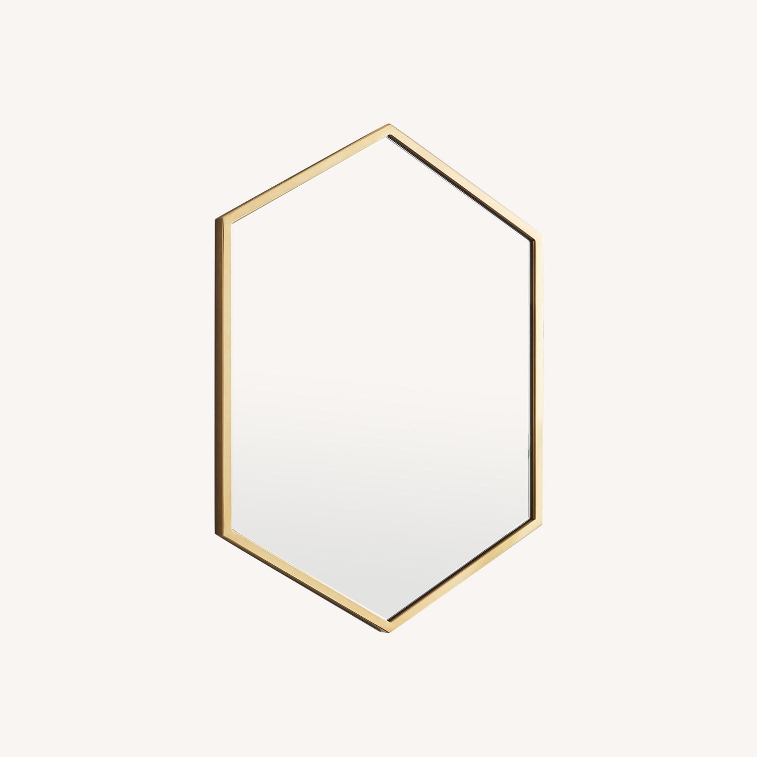 West Elm Metal Frame Hexagon Mirror - 24"W x 34"H - image-0
