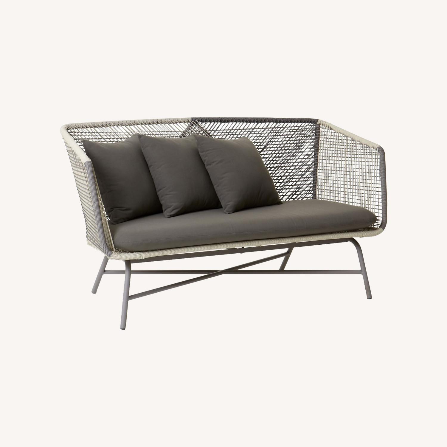 West Elm Huron Outdoor Loveseat (72") - Thumbnail 2