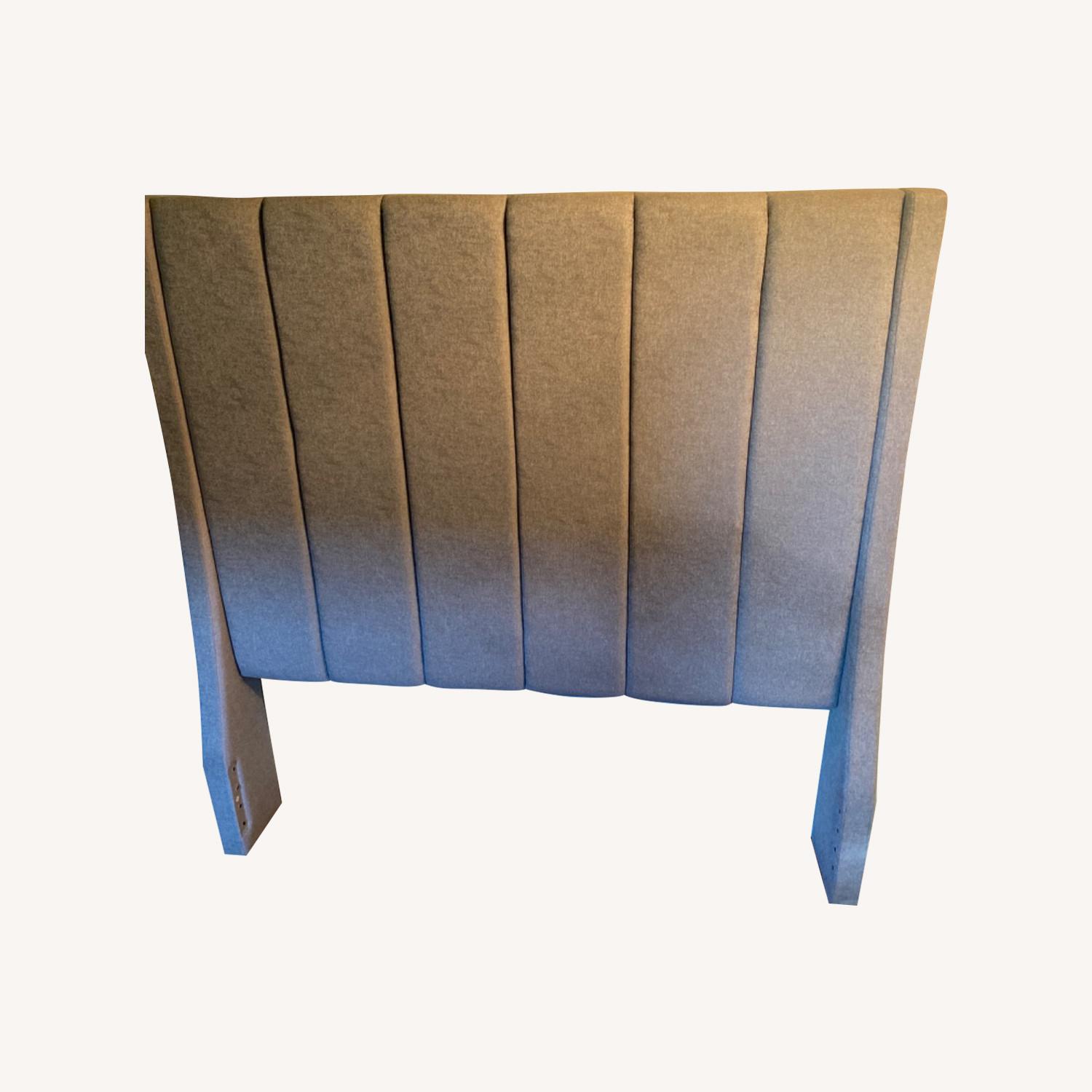 Light Gray Queen Size Bed Frame - image-0