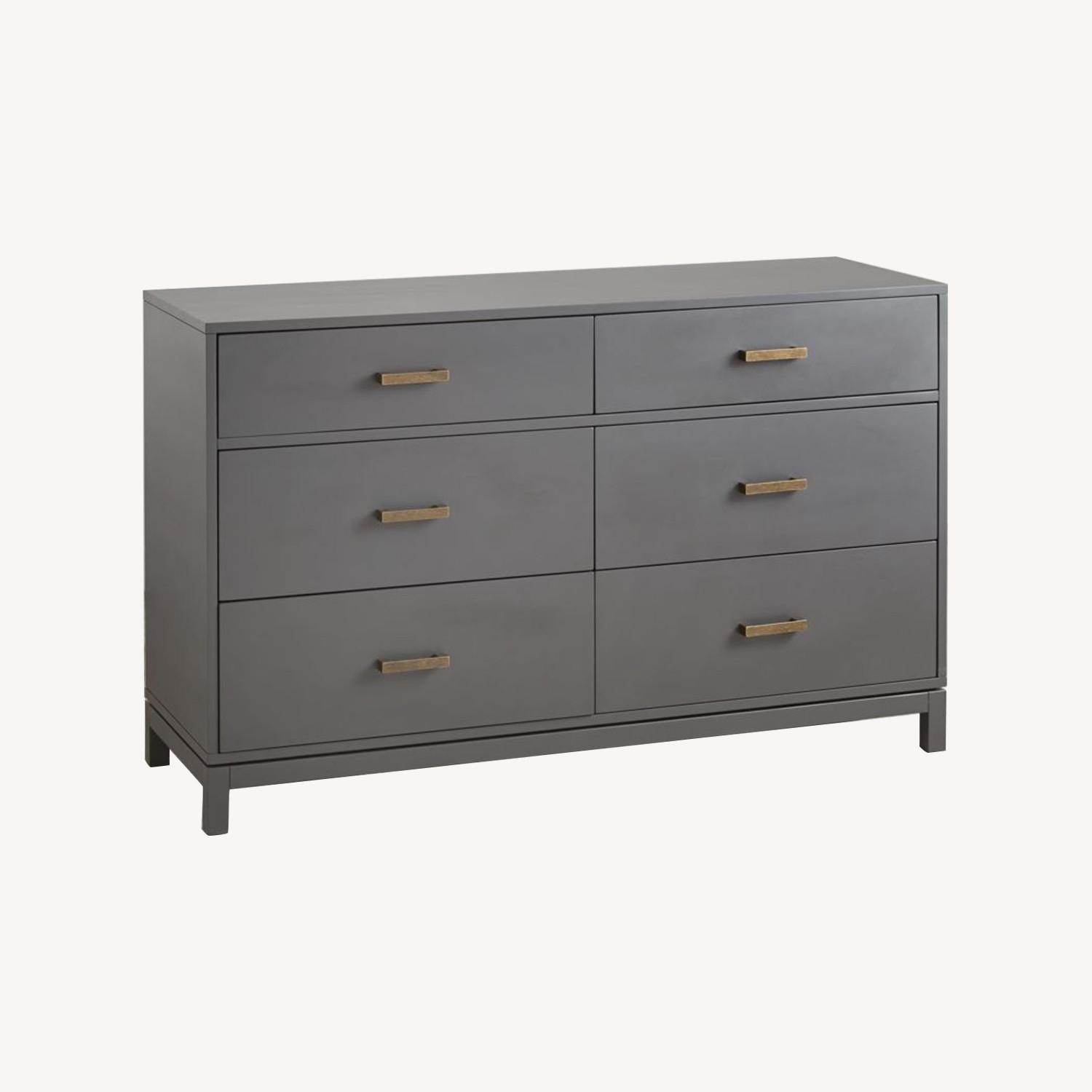 Crate & Barrel Kids Parke Charcoal 6 Drawer Dresser - image-0