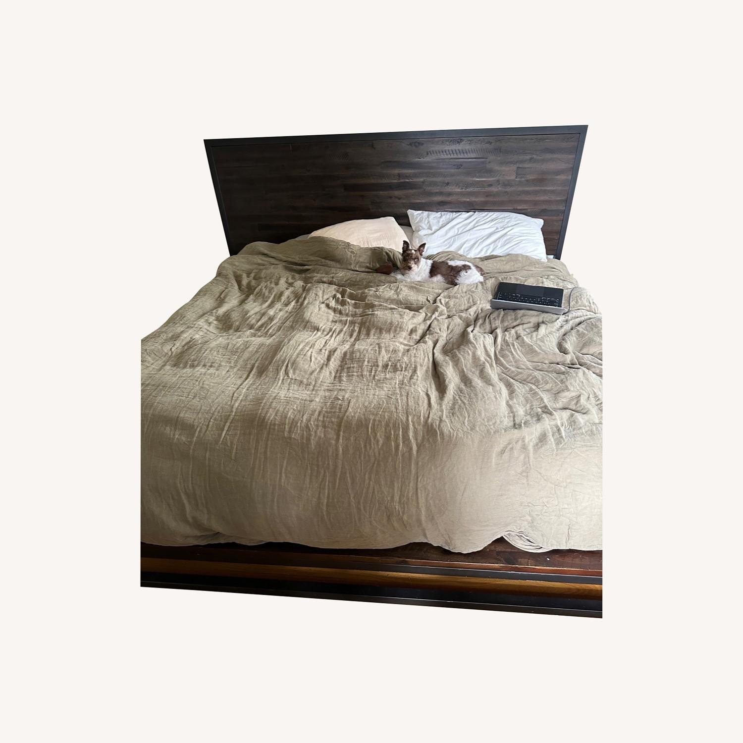 West Elm Logan Industrial Platform Bed King Size - image-5