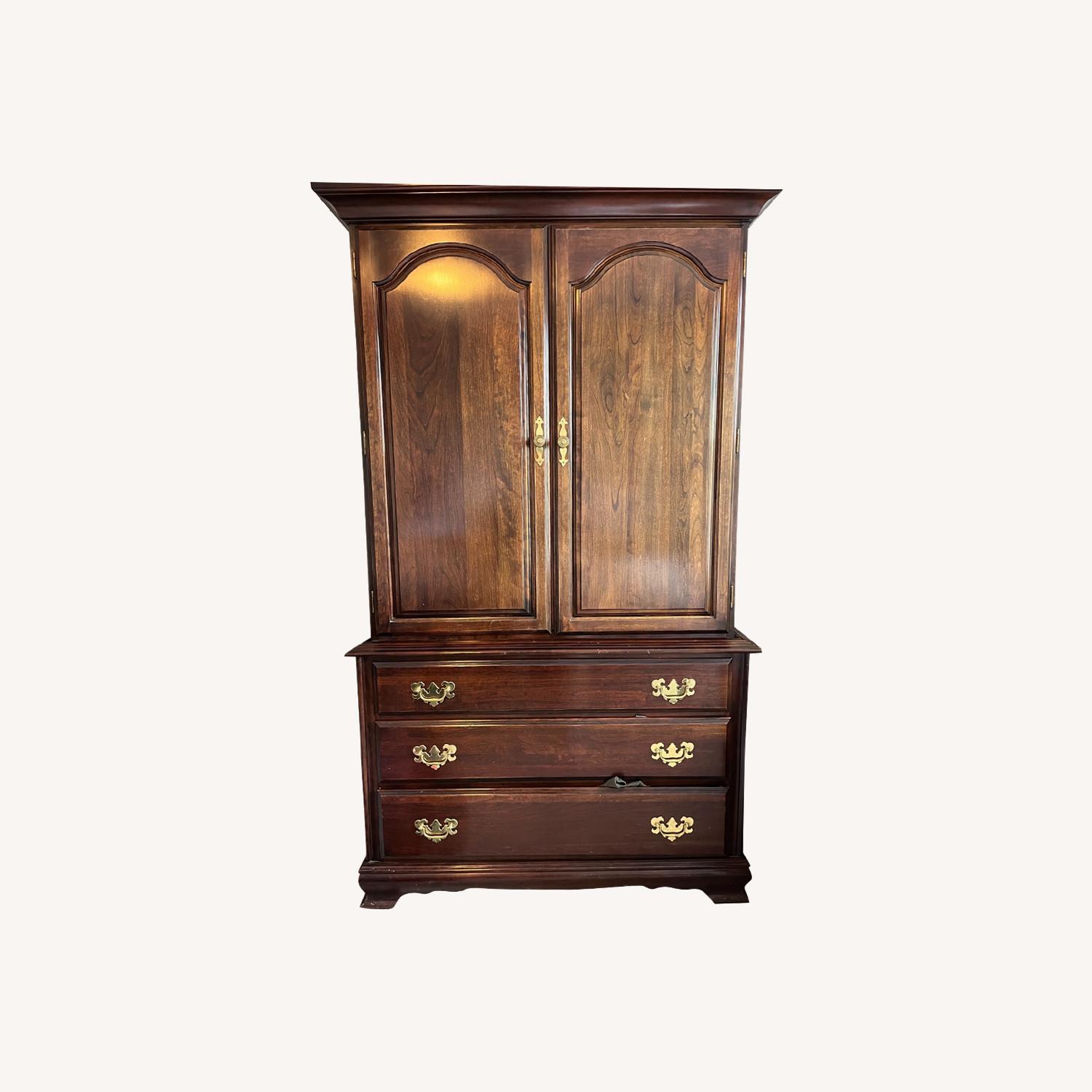 Cresent Solid Cherry Armoire - image-0
