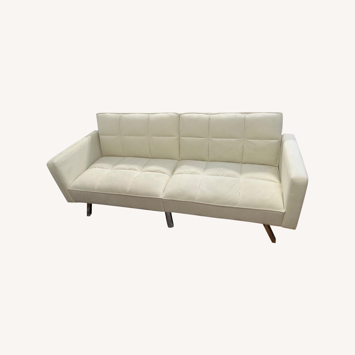 White Sleeper Sofa Futon AptDeco