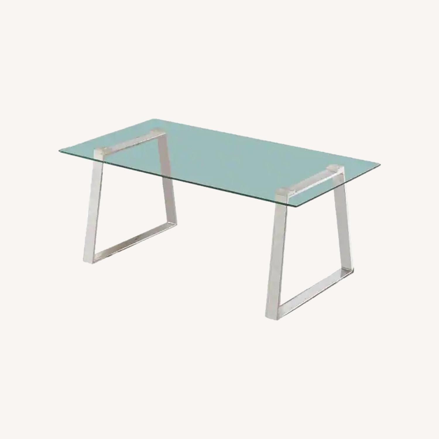 Overstock Contemporary Glass Coffee Table - image-0
