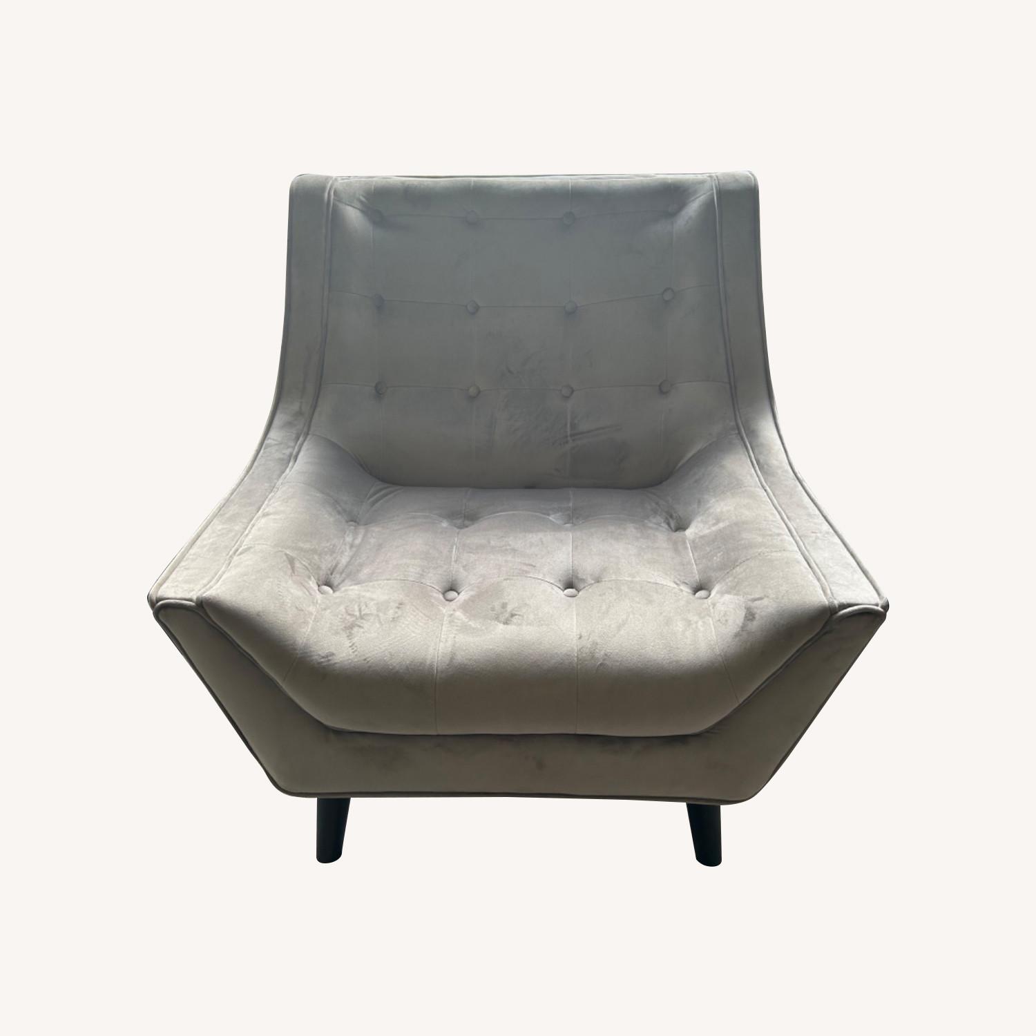 At Home Silver Grey Accent Chair - image-4